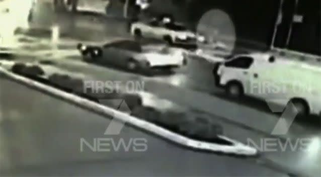 Security video captured the accident. Source: 7News