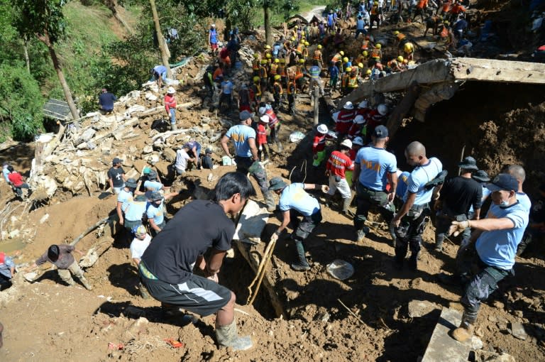 Almost all the storm's victims in the Philippines were killed in landslides in a mountainous gold-mining region