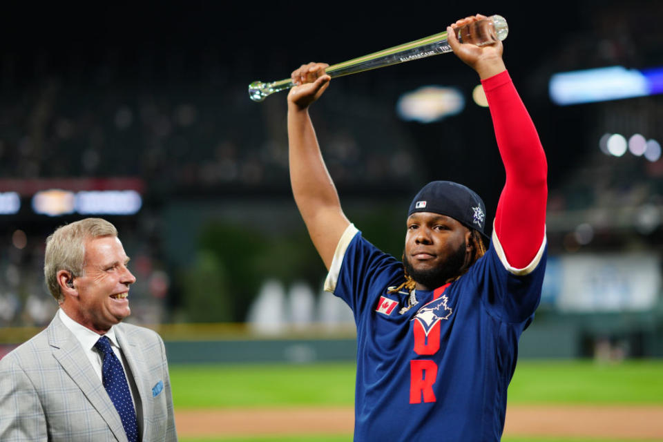 Blue Jays star Vladimir Guerrero Jr. became the youngest ever MLB All-Star Game MVP after socking a massive 468-foot dinger in the third inning. (Getty Images)