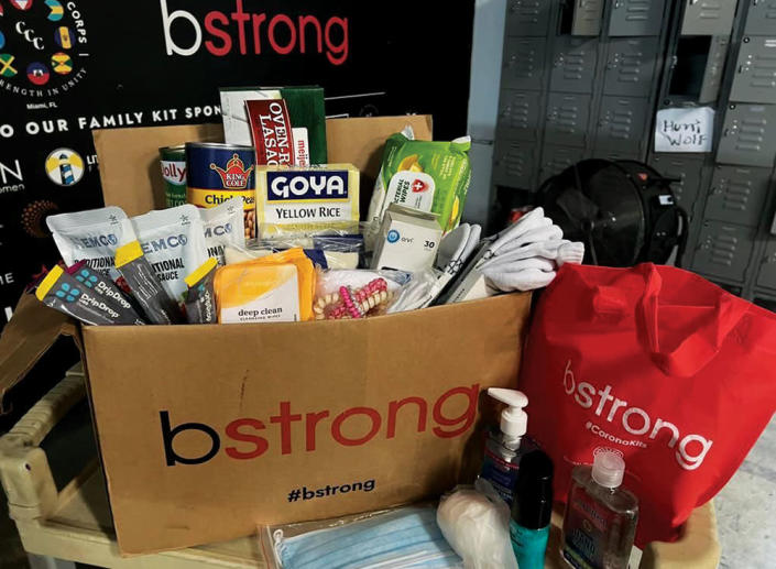BStrong’s family necessity kit, with 434 tons of Goya food products delivered so far. - Credit: Courtesy of Subject