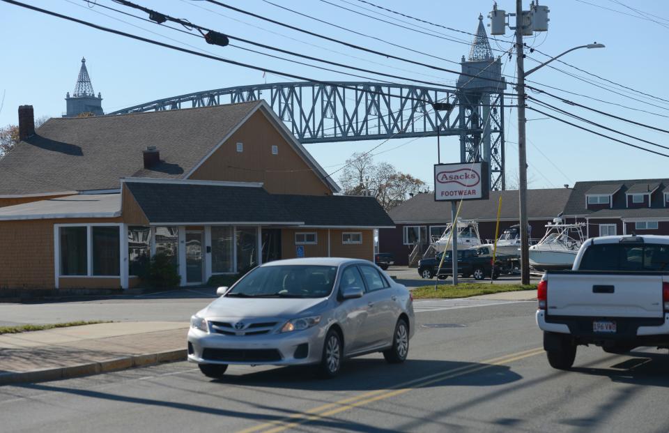 The old Asacks Footwear store building at 140 Main St. in Buzzards Bay, shown her on Tuesday, is to be demolished to make way for a new mixed-use building.