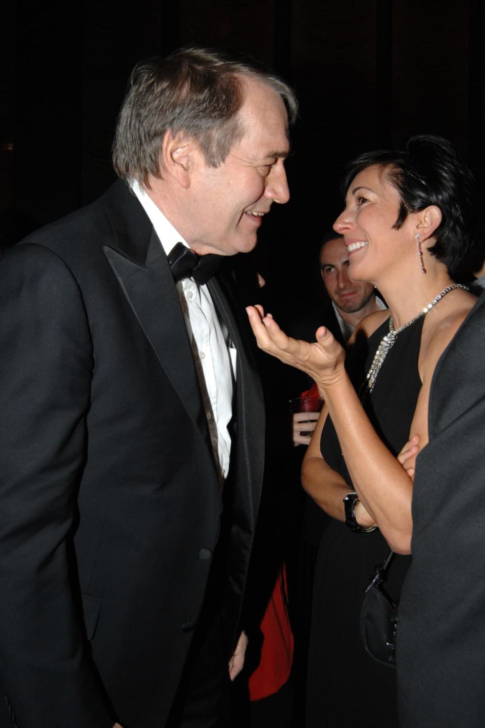 <div class="inline-image__caption"><p>Charlie Rose and Ghislaine Maxwell attend Earth Awards Gala at The Four Seasons on January 12, 2009 in New York City. </p></div> <div class="inline-image__credit">Joe Schildhorn/Patrick McMullan via Getty</div>