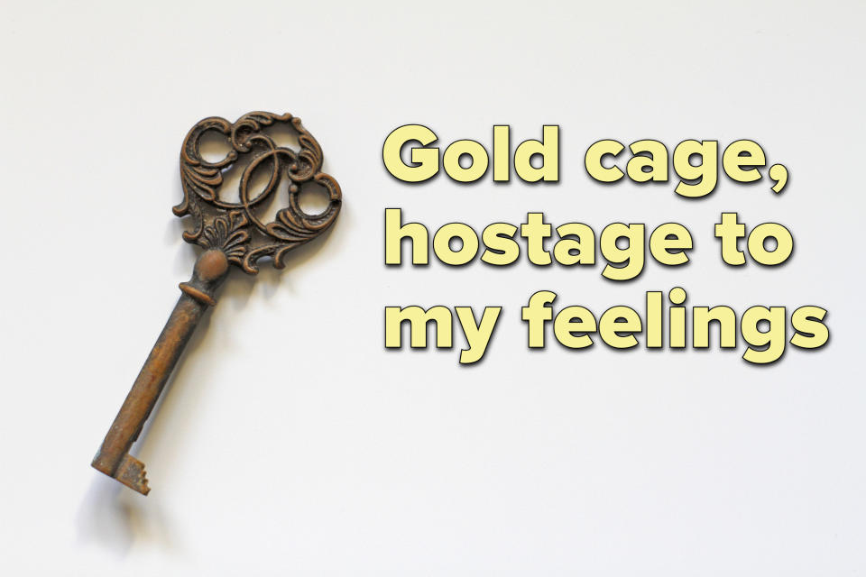Photo of a brass key with lyrics from "So It Goes..." by Taylor Swift in text