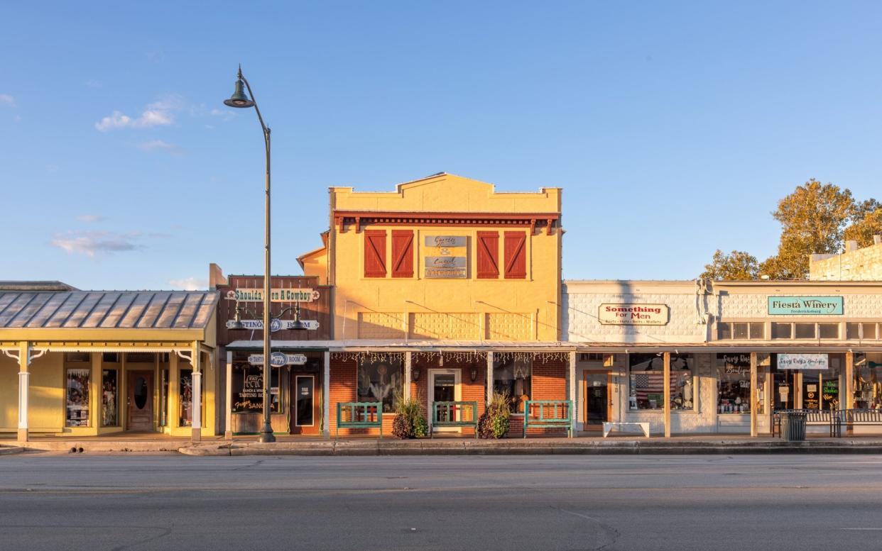 Main Street in Fredericksburg in Texas Hill Country