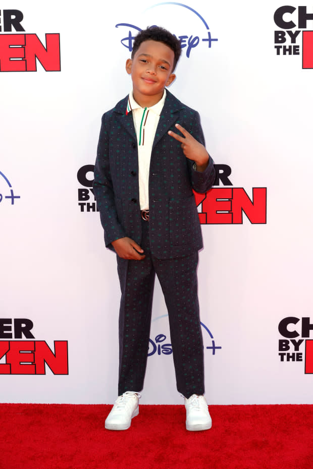 Leo Abelo Perry attends the premiere of Disney's "Cheaper By The Dozen" on March 16, 2022, in Los Angeles. He stars as Chip in "Beauty and the Beast: A 30th Celebration."<p><a href="https://www.gettyimages.com/detail/1385881103" rel="nofollow noopener" target="_blank" data-ylk="slk:Frazer Harrison/Getty Images;elm:context_link;itc:0;sec:content-canvas" class="link ">Frazer Harrison/Getty Images</a></p>