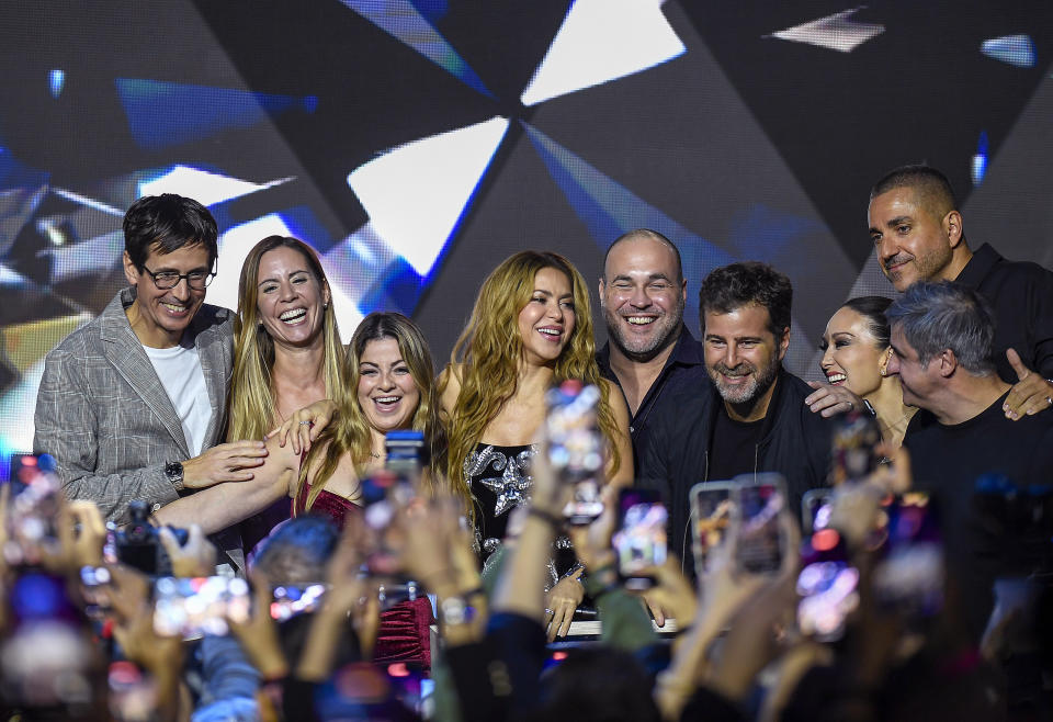 Shakira en la fiesta de lanzamiento de su álbum "Las mujeres ya no lloran," la madrugada del viernes 22 de marzo de 2024, en Hollywood, Florida. (Foto AP/Michael Laughlin)