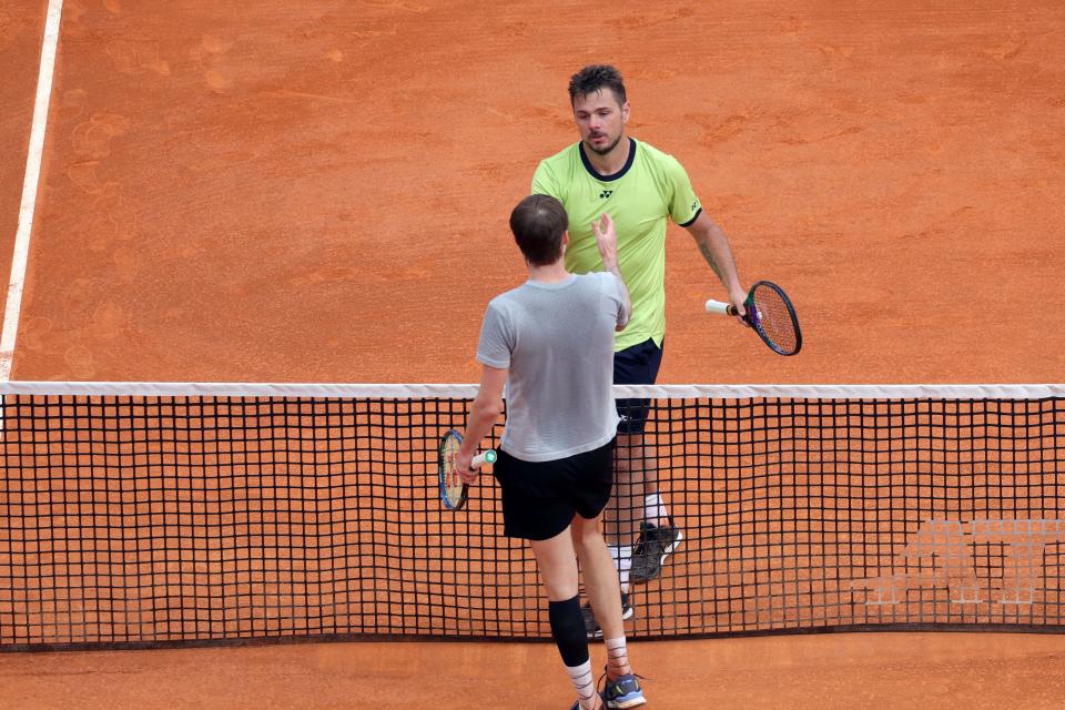 Stan Wawrinka, pictured here shaking hands with Alexander Bublik after their match at the Monte Carlo Masters.