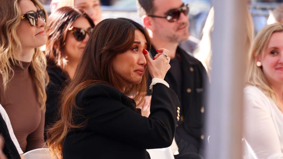 brenda song at the star ceremony where macaulay culkin is honored with a star on the hollywood walk of fame on december 1, 2023 in los angeles, california photo by anna webbervariety via getty images