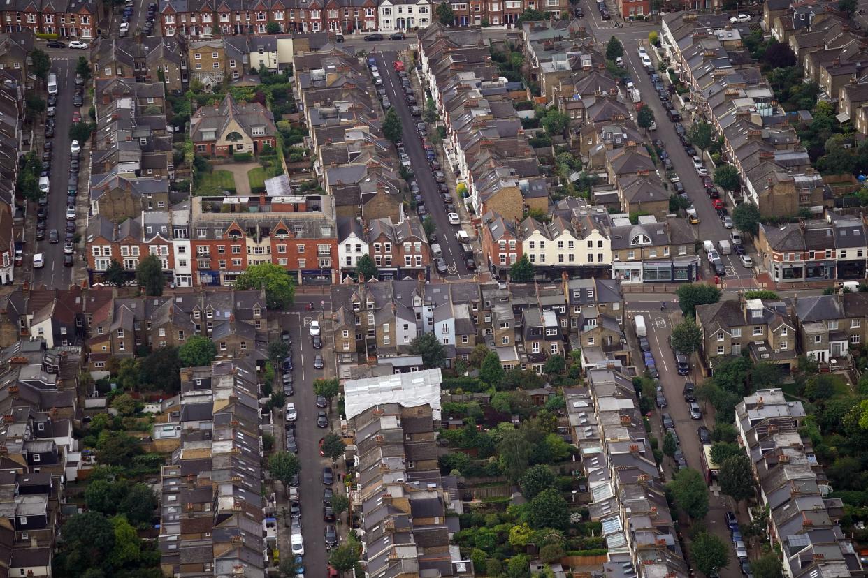 File photo: Houses in London (PA)