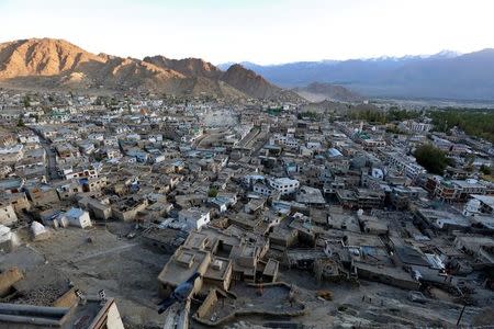 The sun sets in Leh, the largest town in the region of Ladakh, nestled high in the Indian Himalayas, India September 26, 2016. REUTERS/Cathal McNaughton