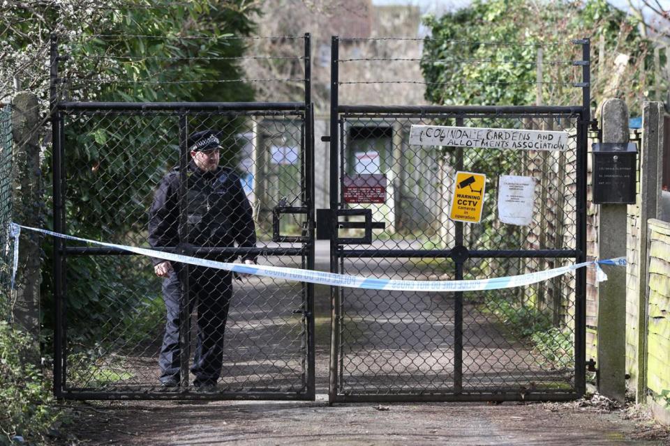 Police at the scene after Lea Adri-Soejoko's body was found(Jonathan Brady/PA )