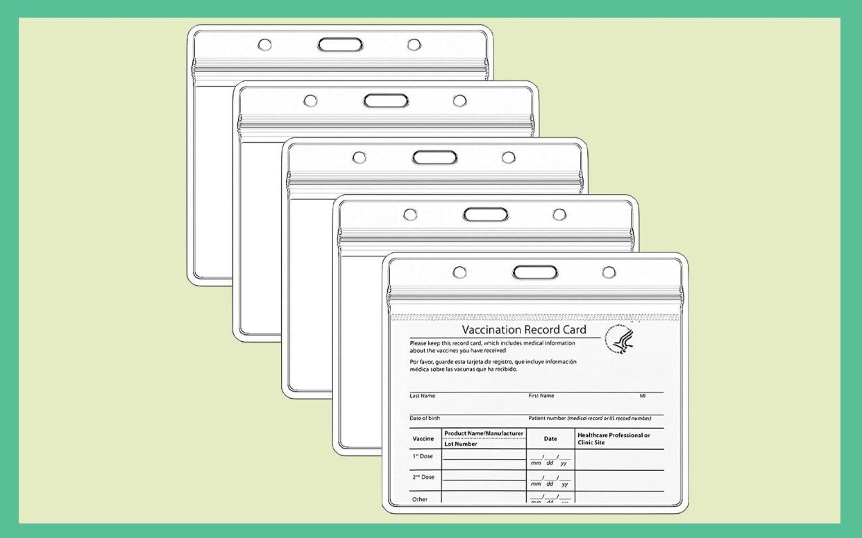 Teskyer 5 Pack CDC Vaccination Card Protector