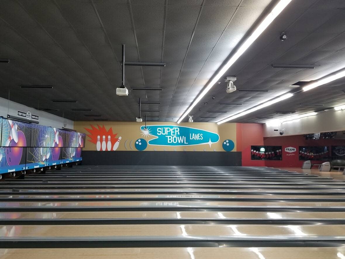 Five people were shot at Super Bowl Lanes in Windsor earlier this year. On Tuesday, a local Liberal MP used the business as a backdrop to talk about new federal gun control measures. (Super Bowl Lanes - image credit)