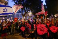 Protests against Israel's judicial overhaul, in Tel Aviv