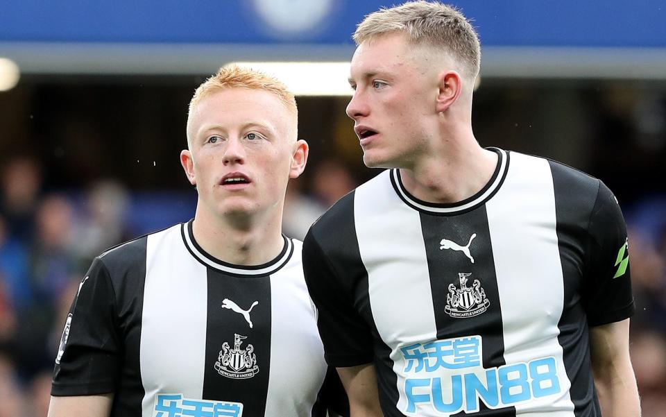 Matty Longstaff, left, has earned a new contract at Newcastle but older brother Sean, right, will have to wait after signing on fresh terms only last season - Offside