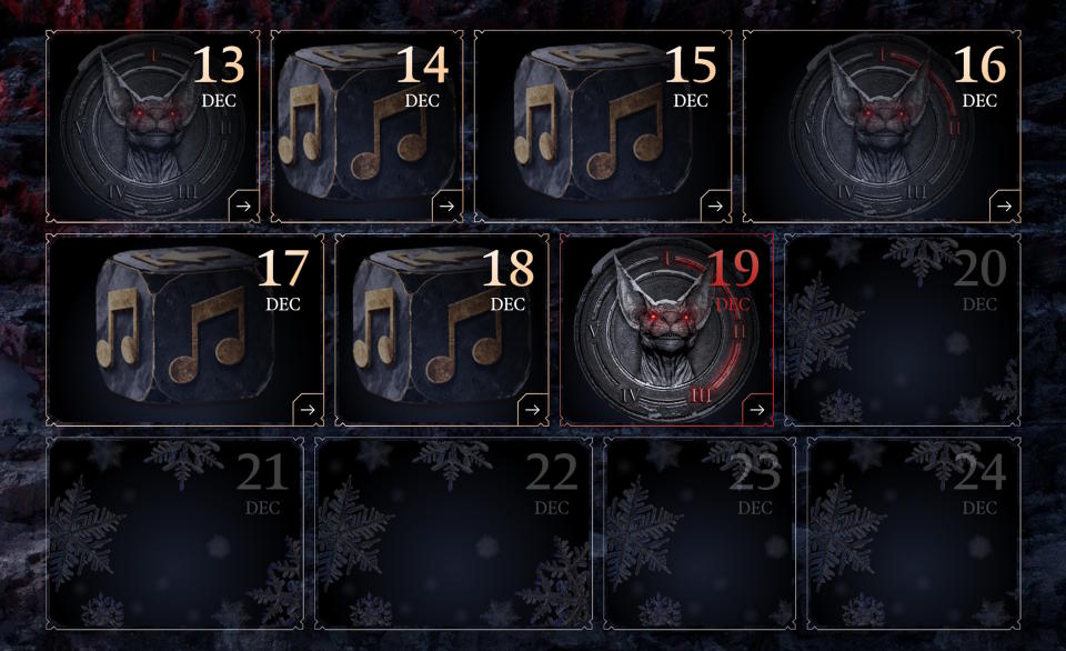 Baldur's Gate 3 advent calendar