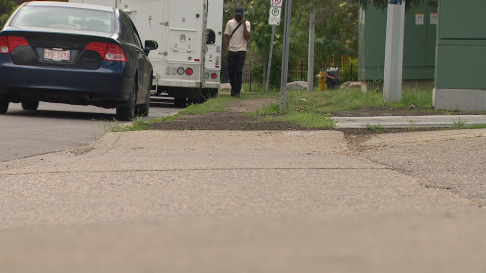 The city added about five kilometres of missing sidewalk links since 2022. There are a further seven kilometres that are set for development in the next two years. The missing sidewalk link at 103 A Avenue near 109 Street is currently not up for development.