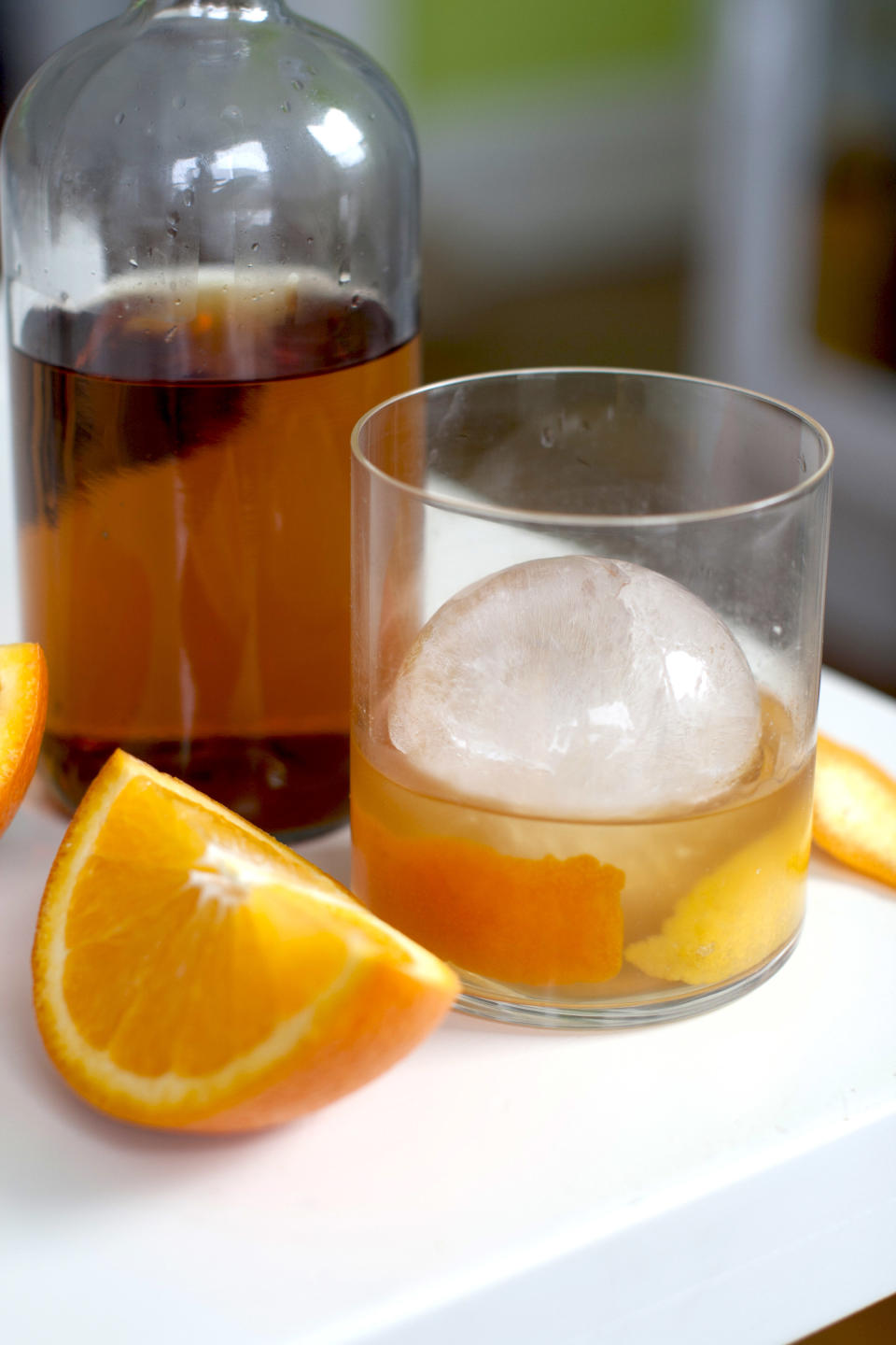 This Mar. 31, 2014 photo shows an Old Fashioned, a bourbon cocktail in Concord, N.H. (AP Photo/Matthew Mead)