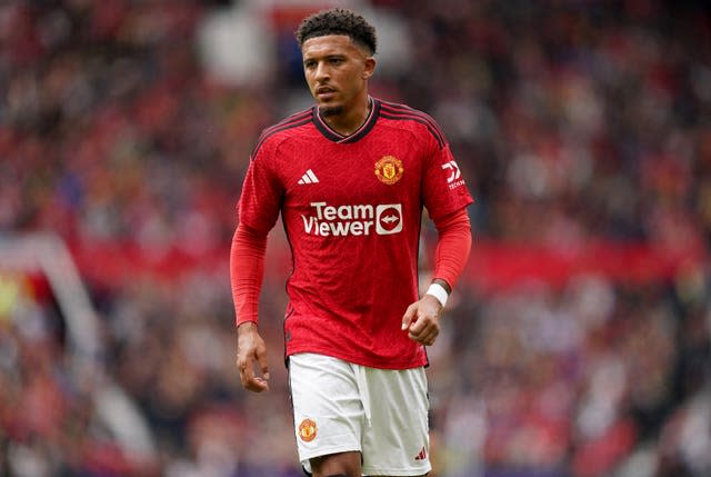 Jadon Sancho remains sidelined for Manchester United