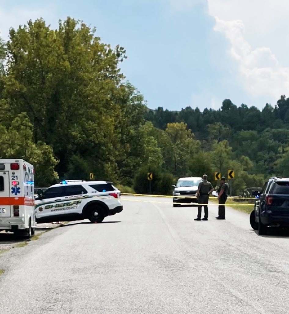 This photo was sent by an Anderson County Sheriff's Office spokesperson of the scene of a death in Heiskell, Tennessee in Anderson County on Sept. 12, 2023.