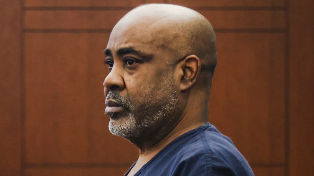 Duane “Keffe D” Davis, who is accused of orchestrating the 1996 slaying of hip-hop music icon Tupac Shakur, appears in court on Jan. 9 for a hearing at the Regional Justice Center in Las Vegas, Nevada. (Photo: Rachel Aston/Las Vegas Review-Journal via AP, Pool, File)