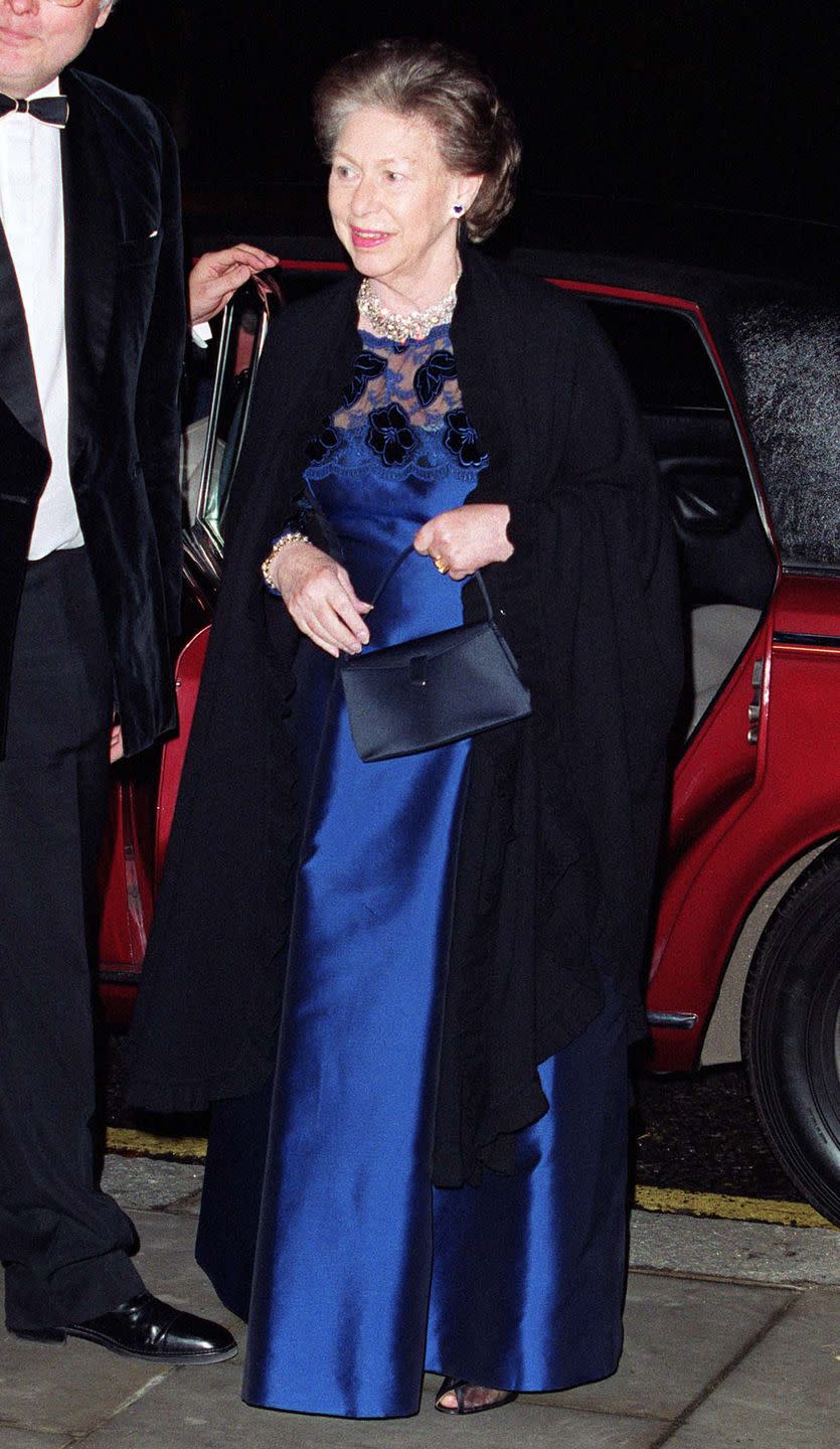<p>Princess Margaret attends a "Birthday Offering" ballet performance at London's Sadler's Wells Theatre in celebration her 70th birthday, on October 22, 2000. (The Queen's sister died in February, 2002.)</p>