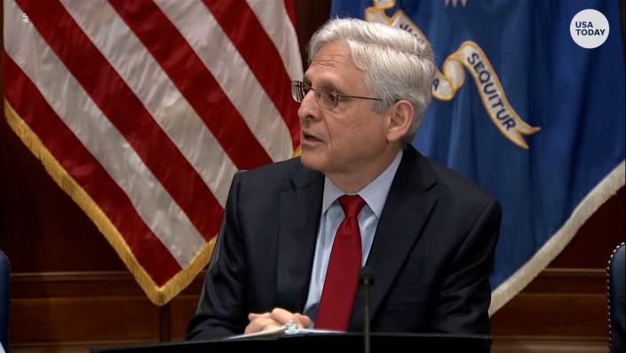 Attorney General Merrick Garland speaks about the prosecution team leading the indictments against former President Donald Trump.