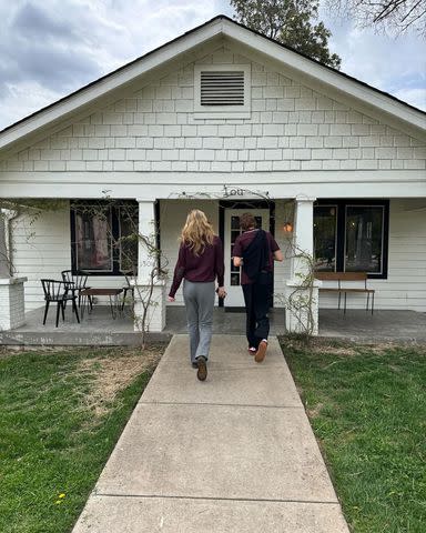 <p>Instagram/gwynethpaltrow</p> Gwyneth Paltrow and her son Moses walk into Lou Nashville