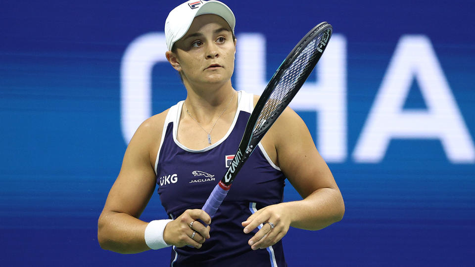 Ash Barty is hoping to spend prolonged time home in Australia before next year's Australian Open, her coach says. (Photo by Elsa/Getty Images)