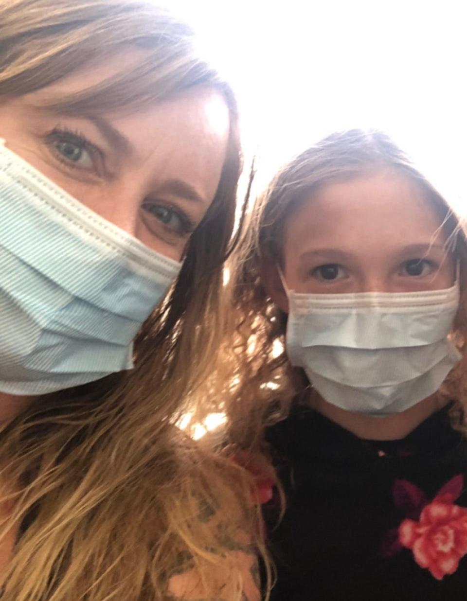 Josie Chelotti, a vice principal and athletic director in Plumas County, California, and her daughter, Eva Morris, who lost their home in the Dixie Fire.