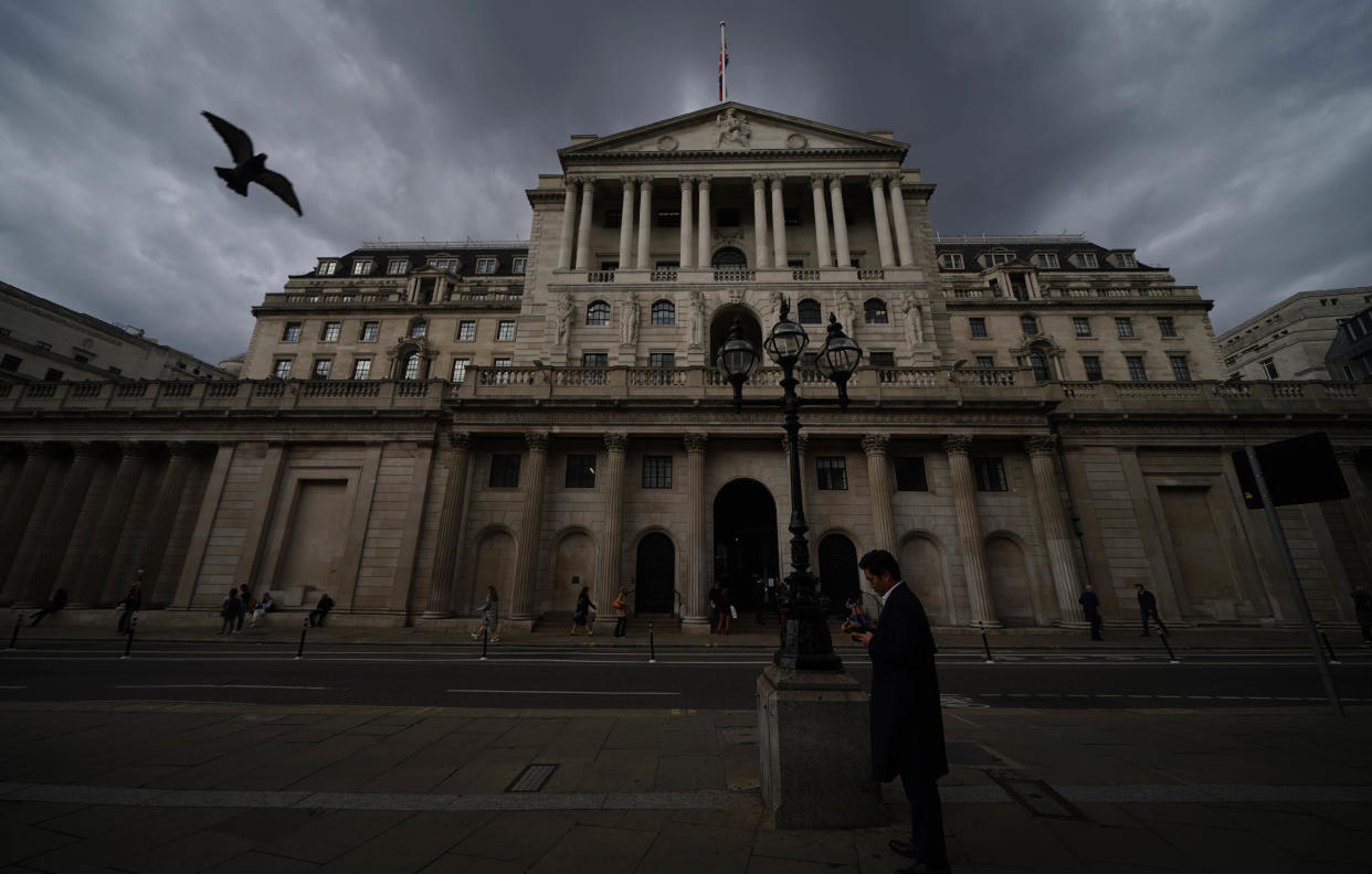 The Bank of England in the city of London. The pound suffered further falls on Wednesday after the UK Government was heavily criticised by the International Monetary Fund over its handling of economic policy. Picture date: Wednesday September 28, 2022.