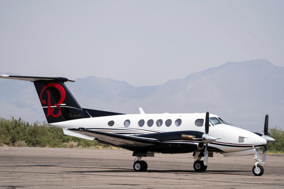 A Beechcraft jet landed at Dona Ana County International Jetport in Santa Teresa, New Mexico, on Thursday, July 25, 2024, with Ismael "El Mayo" Zambada on board.