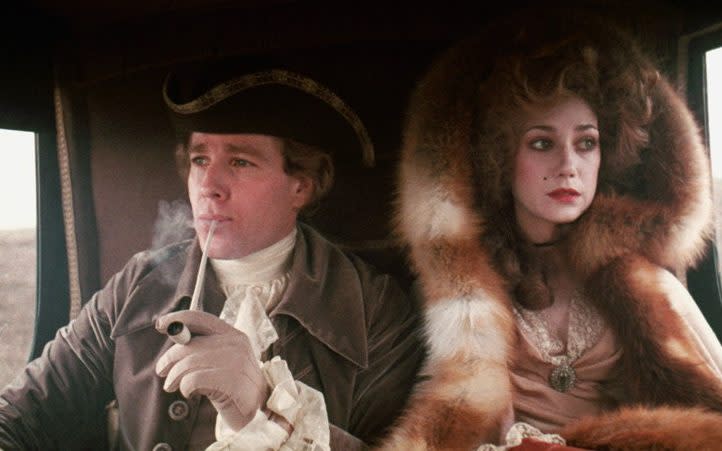 Ryan O'Neal with Marisa Berenson in Stanley Kubrick's 1975 Barry Lyndon