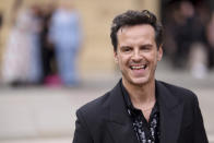 Andrew Scott poses for photographers upon arrival at the Olivier Awards on Sunday, April 14, 2024, in London. (Photo by Vianney Le Caer/Invision/AP)