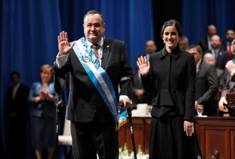 Alejandro Giammattei is sworn-in as Guatemala's President in Guatemala City