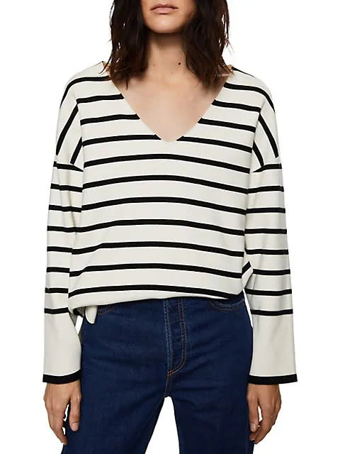 Mango Oversized Stripe Sweater. Image via Mango.