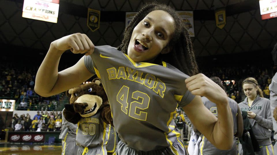 Griner playing for Baylor back in 2012. - LM Otero/AP