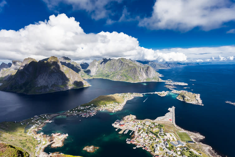 <span class="caption">Norway: the perfect place to tune in to static.</span> <span class="attribution"><a class="link " href="https://www.shutterstock.com/image-photo/panoramic-view-over-reine-reinebringen-lofoten-556422583?src=pB5-ddUuMT1rLTm4tE7NcA-1-0" rel="nofollow noopener" target="_blank" data-ylk="slk:Shutterstock;elm:context_link;itc:0;sec:content-canvas">Shutterstock</a></span>