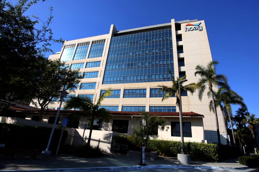 Hoag Hospital emergency in Newport Beach on Friday, Jan, 8, 2021.