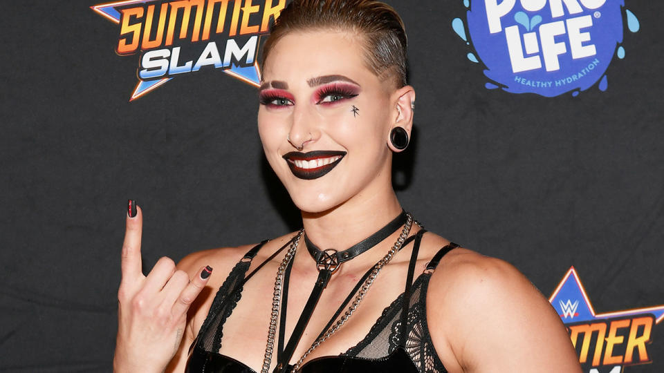 Rhea Ripley's path to WWE stardom has been a hard one, but the 25-year-old from South Australia has no plans on slowing down. (Photo by Bryan Steffy/Getty Images for WWE SummerSlam After Party)