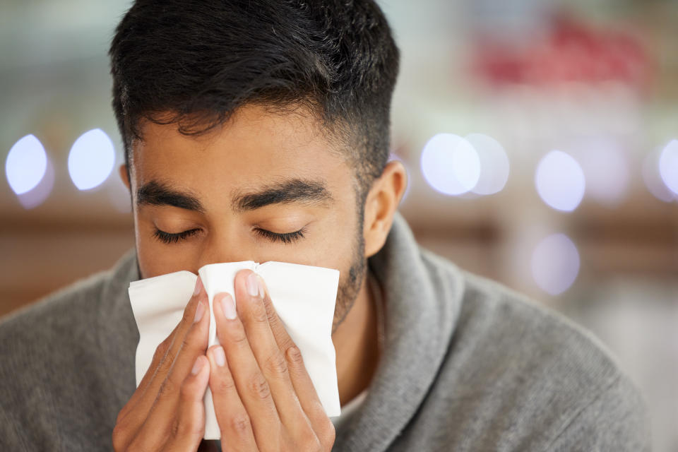 “Think about it — when you get dirt or something stuck on your hands, you go and you rinse off your hands. Well, you need to do the same thing to the inside of your nose,” says board certified allergist Dr. Tania Elliott. (Getty Images)