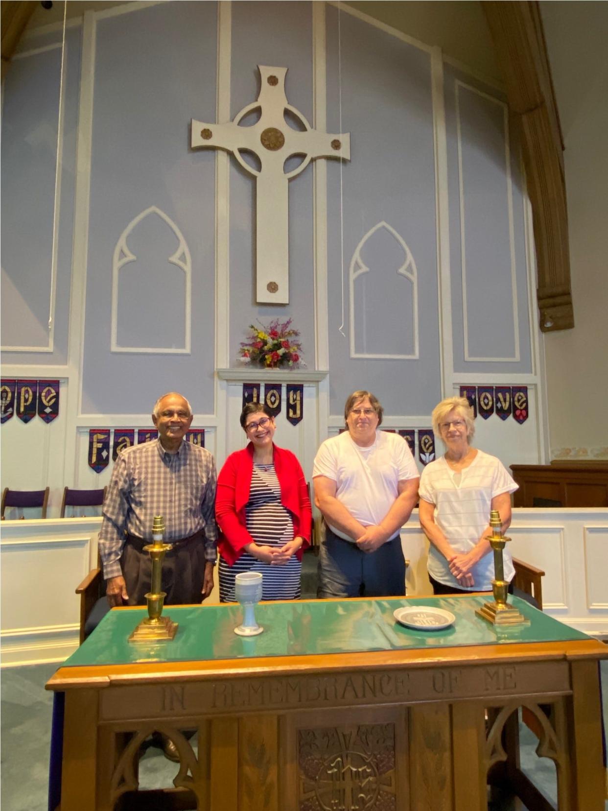 Ashton Veramallay, Pastor LydiaGrace Quine-Espiritu Gray, Jon Richwine and Debbie Tipton are among those planning First Presbyterian Church's 185th anniversary celebration.