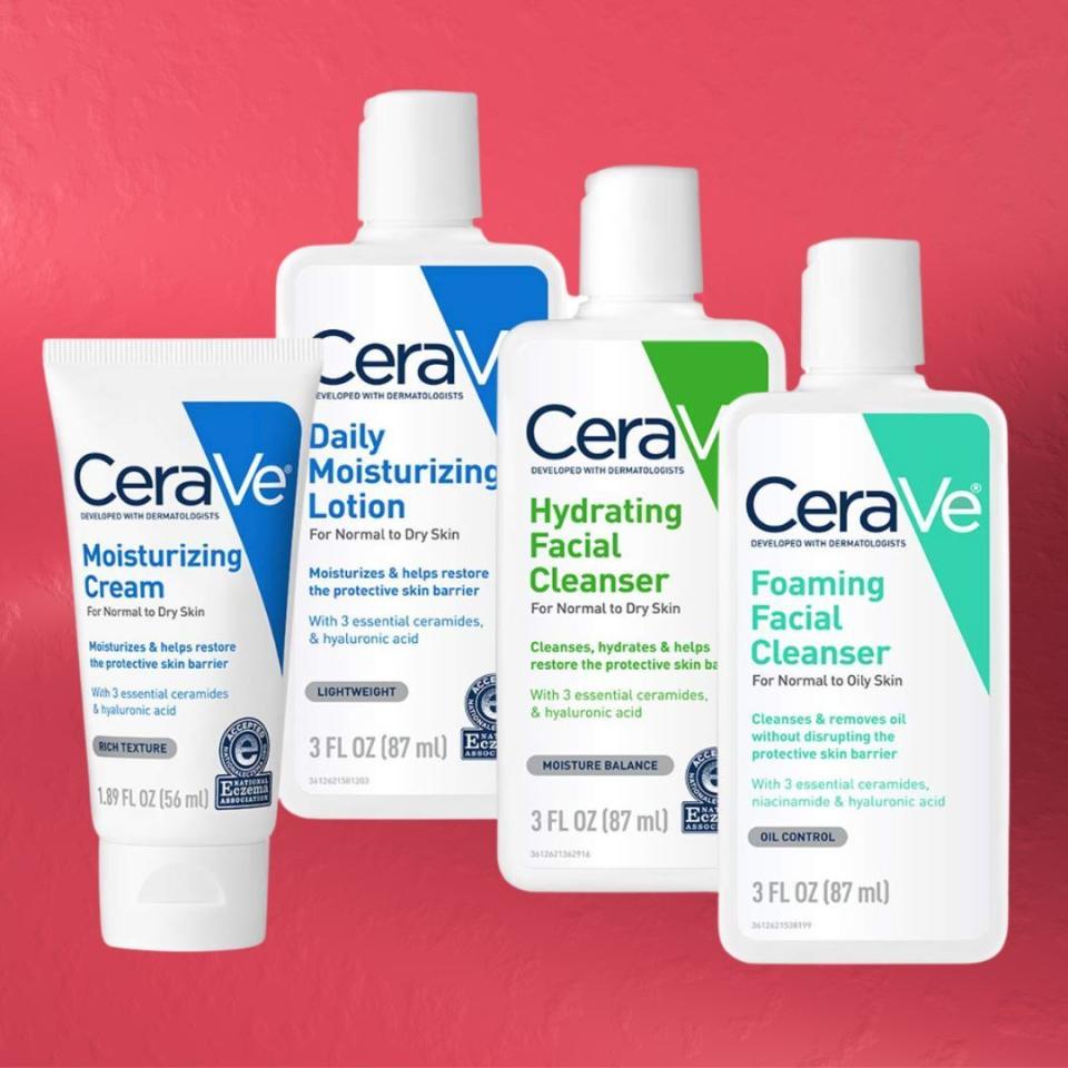 CeraVe's products have been obsessed over time and time again for their skin barrier-improving formulas and gentle effectiveness. These top favorites contain the brand's signature ceramide-rich formula that mimic lipids in the skin to help reduce redness and irritation, as well as hyaluronic acid to keep skin hydrated.You can buy the CeraVe travel set from Amazon for around $40.