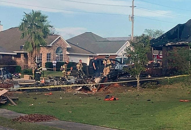 A Navy T-6B Texan II training aircraft with a Navy instructor pilot and a Coast Guard student pilot aboard crashed into a residential area near Foley, Alabama, in October 2020 after departing from Naval Air Station Whiting Field. A Navy investigative report found that neither aviator had been negligent in connection with the crash, which killed them.