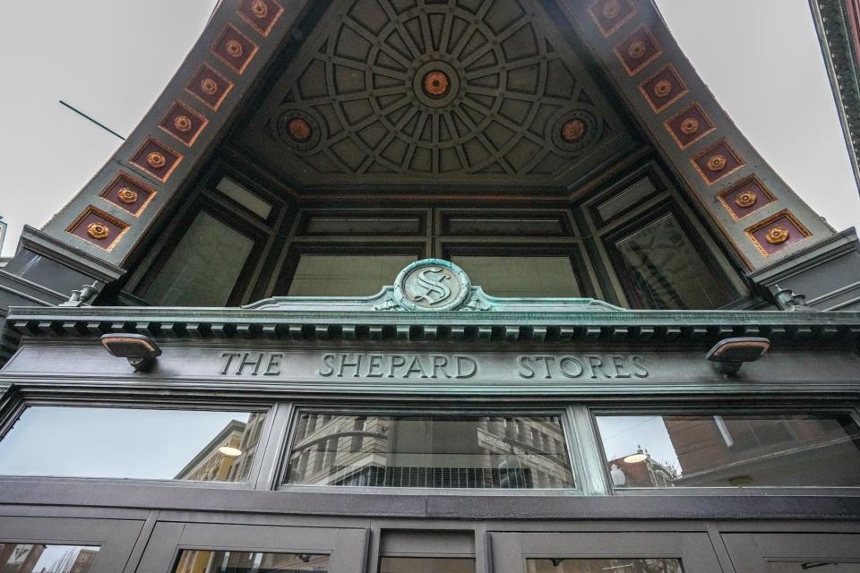 The main entrance to the Shepard Building, on Westminster Street.