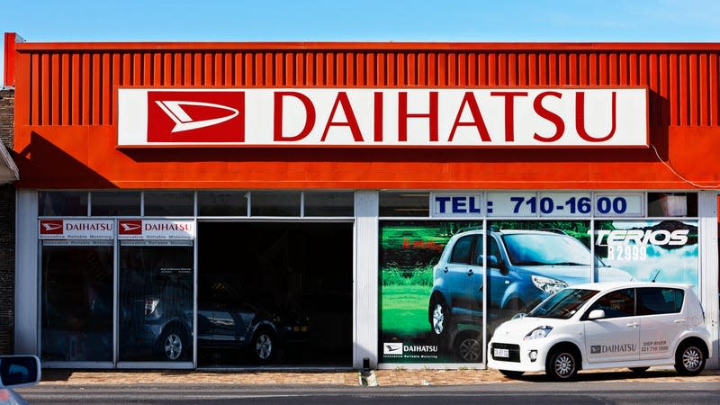 The outside of a Daihatsu dealership