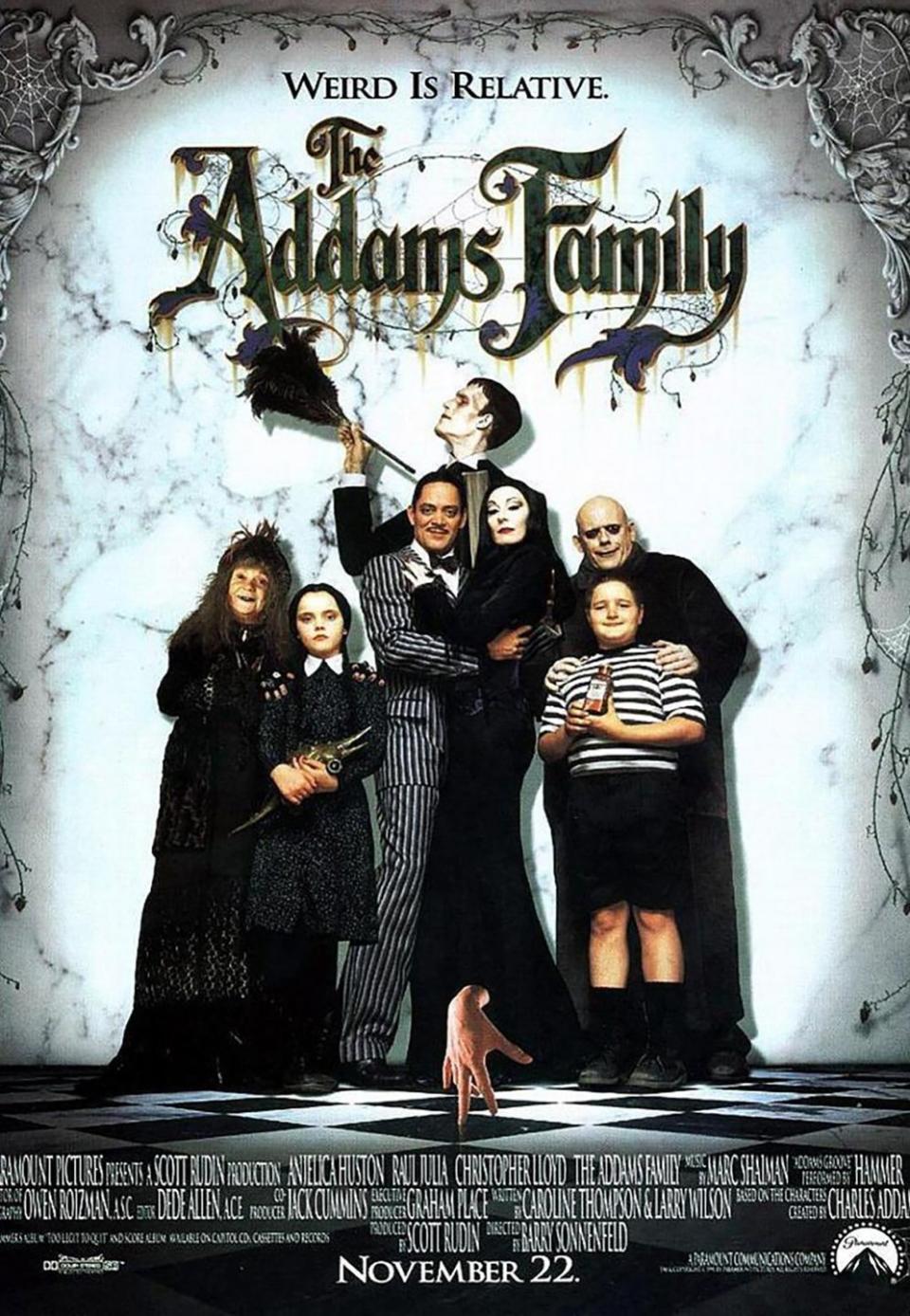 <p>Based on the popular TV show, this film details the lives of the spooky Addams clan as they try to determine whether a member of the family, Fester, is actually who he says he is.</p><p><a rel="nofollow noopener" href="https://www.amazon.com/Addams-Family-Christopher-Lloyd/dp/B0035LJY6C" target="_blank" data-ylk="slk:STREAM NOW;elm:context_link;itc:0;sec:content-canvas" class="link ">STREAM NOW</a><br></p>