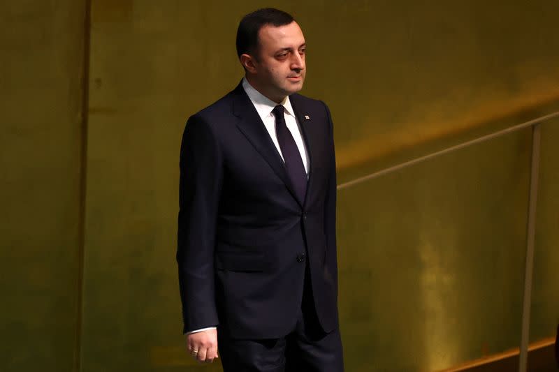 FOTO DE ARCHIVO: El primer ministro de Georgia, Irakli Garibashvili, en Nueva York