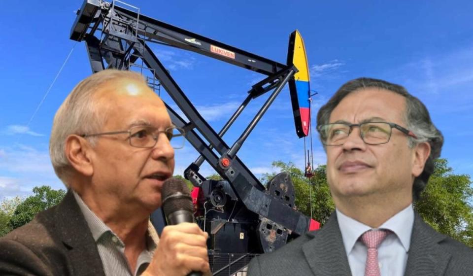 El ministro Ricardo Bonilla y el presidente Gustavo Petro buscan aumentar la producción de crudo en Colombia. Fotos: Ecopetrol y Presidencia.