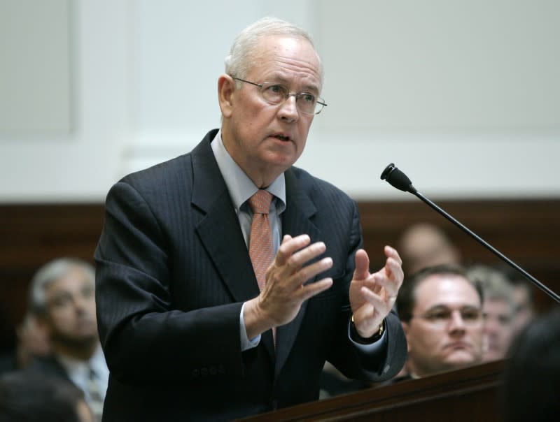 Attorney Starr speaks during arguments before California Supreme Court to overturn Proposition 8 in San Francisco